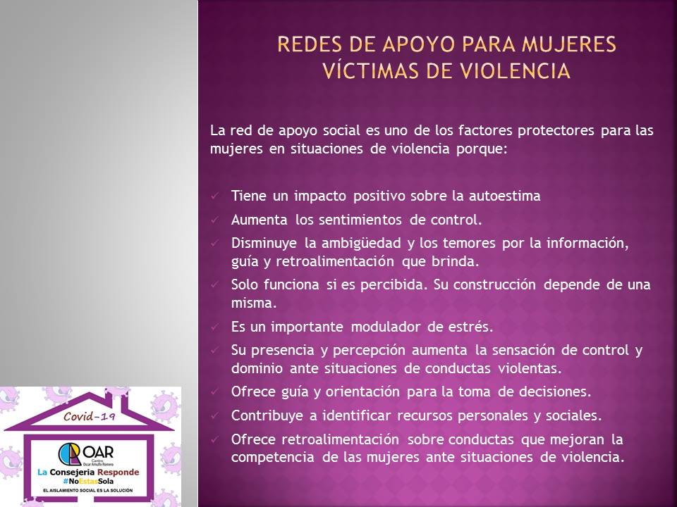 Redes de apoyo: su importancia para las mujeres en situaciones de violencia.